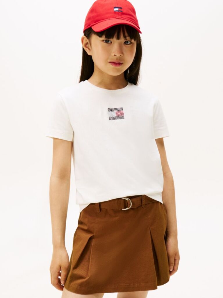 Μπεζ Jersey T-Shirt Με Σημαία  Κορίτσια