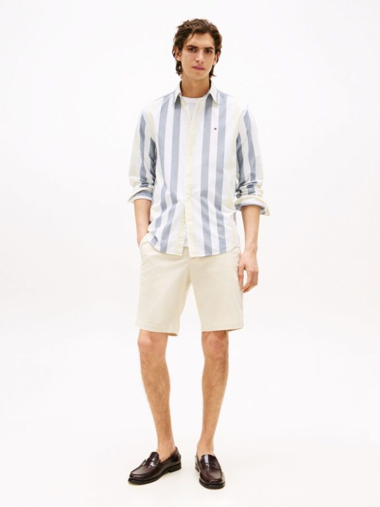 White 1985 Essential Harlem Relaxed Fit Bermuda Shorts  Men