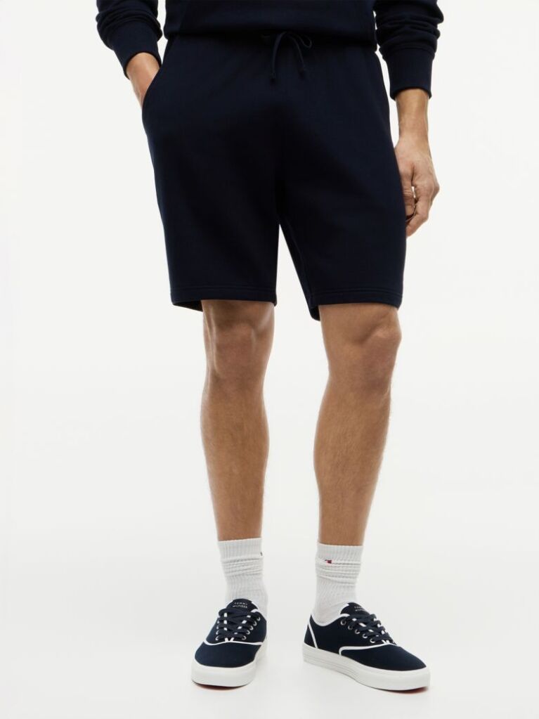 Blue Flag Embroidery Sweat Bermuda Shorts  Men