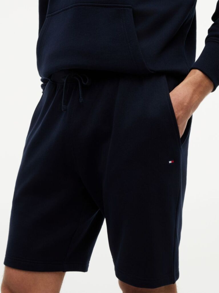 Blue Flag Embroidery Sweat Bermuda Shorts  Men