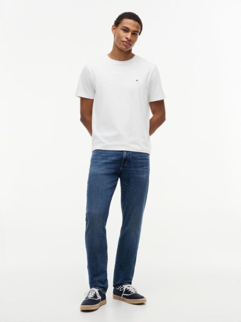 White Interlock Knit T-Shirt  Men