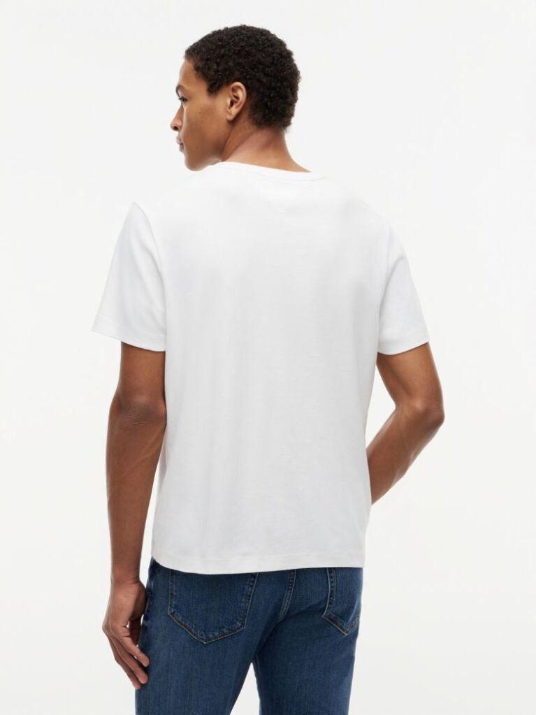 White Interlock Knit T-Shirt  Men