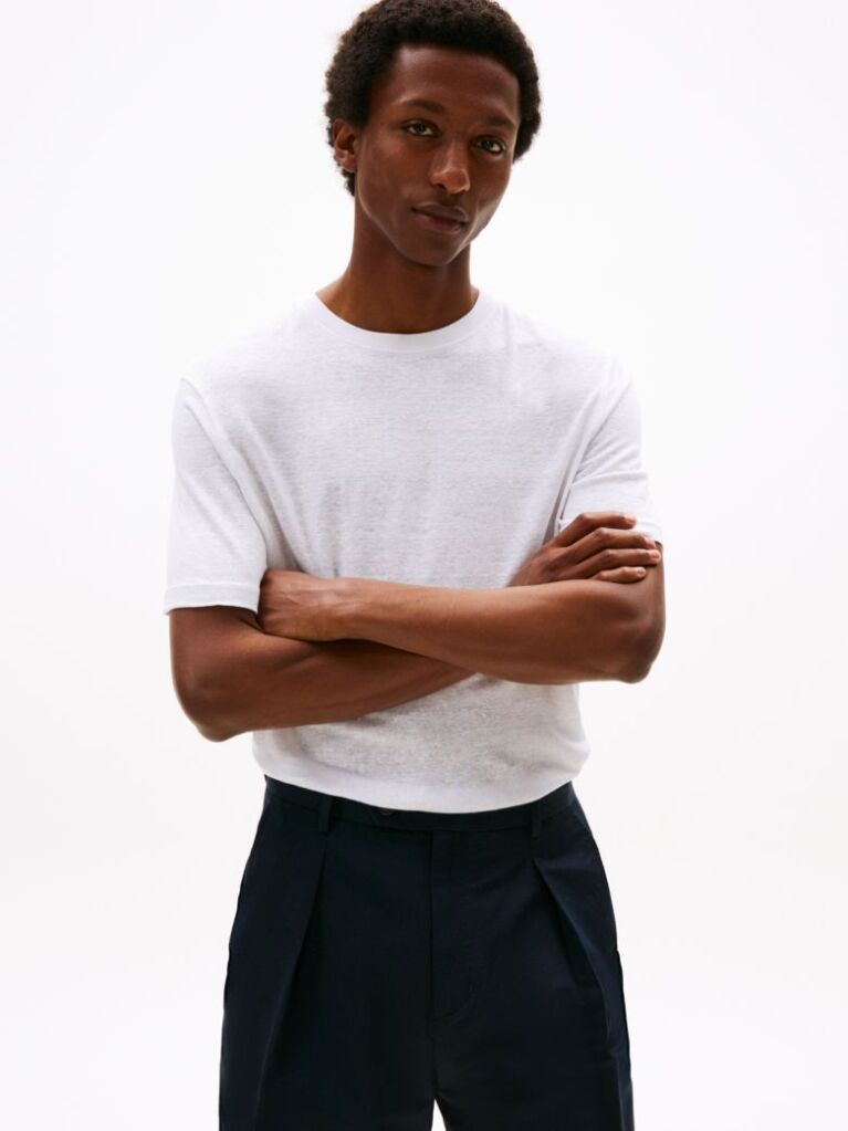 White Linen T-Shirt  Men
