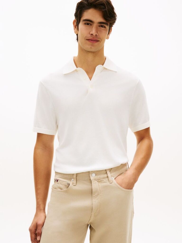 Beige Smart Casual Regular Fit Polo Shirt  Men