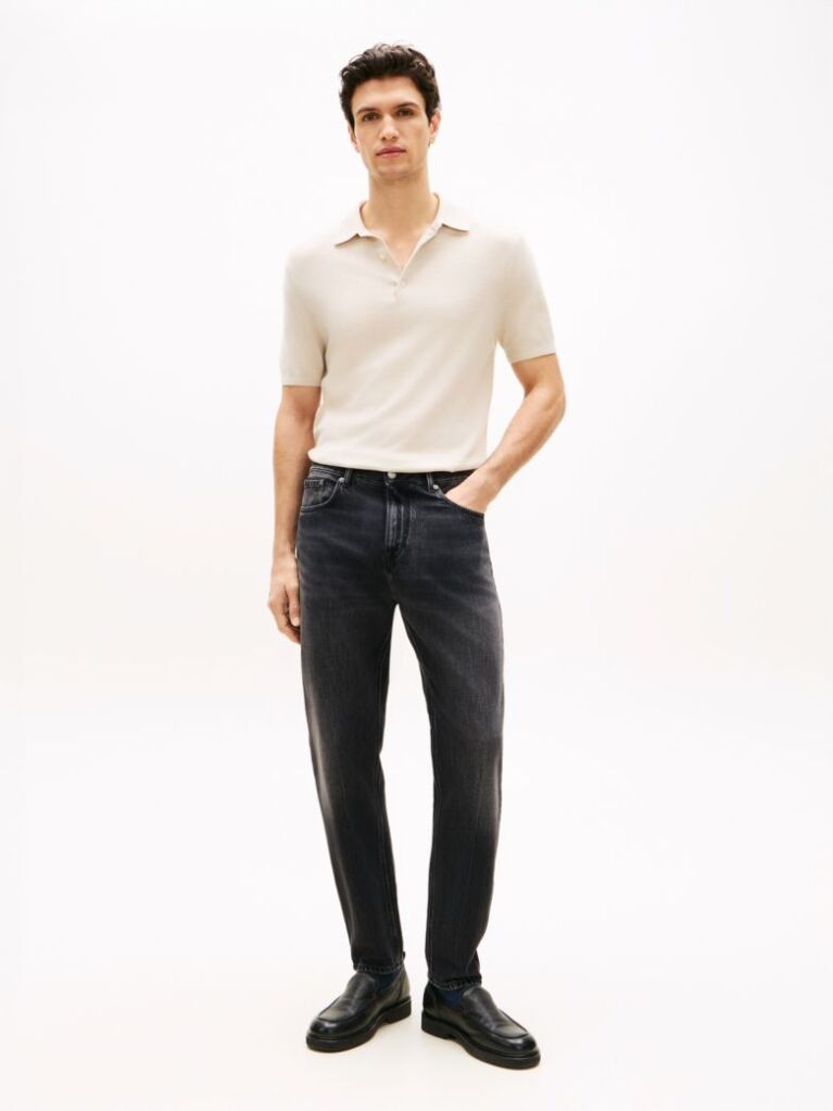Grey Harlem Regular Tapered Leg Jeans  Men