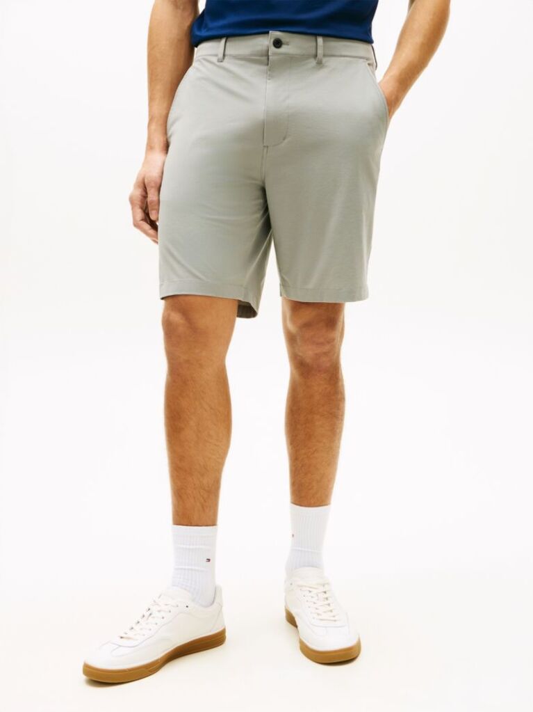 Γκρι Dover Chino Βερμούδα Με Κεντητό Σημαιάκι  Άνδρες