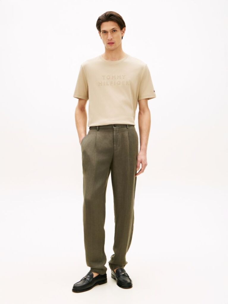 Μπεζ T-Shirt Με Tonal Λογότυπο  Άνδρες