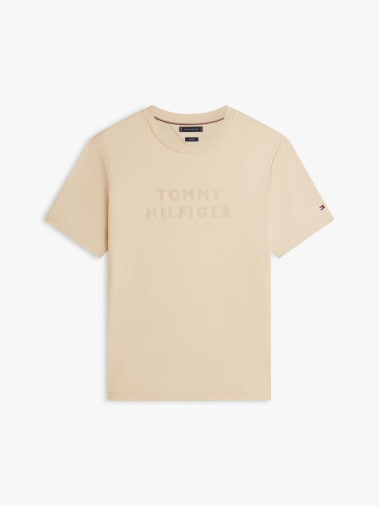 Μπεζ T-Shirt Με Tonal Λογότυπο  Άνδρες