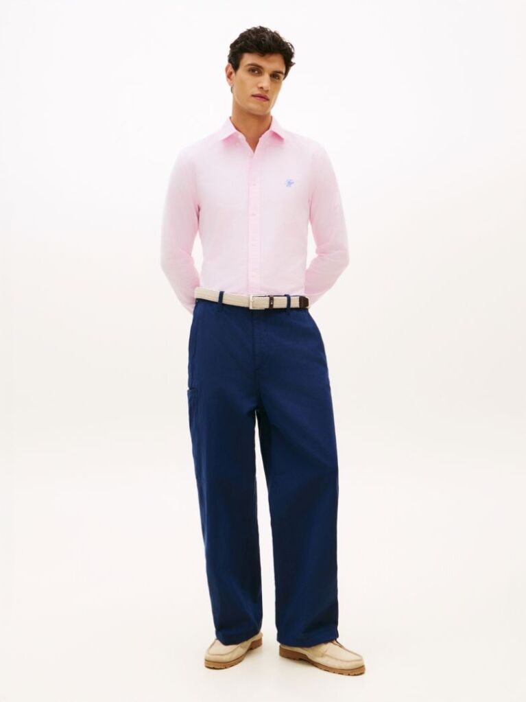 Pink Heritage Regular Fit Logo Embroidery Oxford Shirt  Men