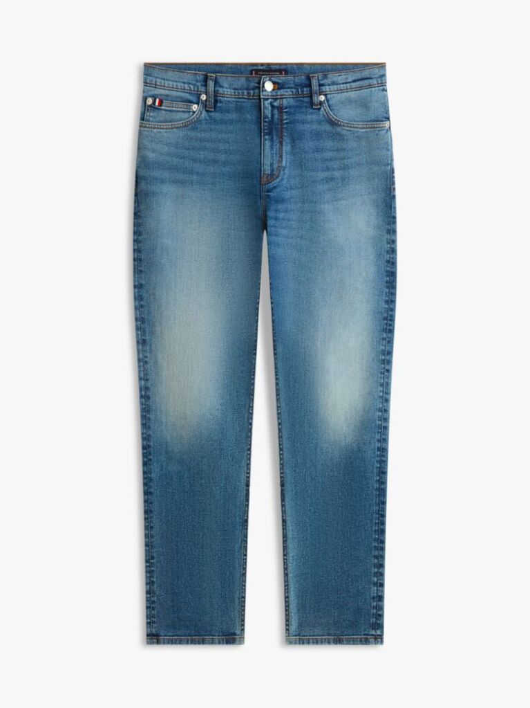 Blue Denton Faded Slim Straight Leg Jeans  Men