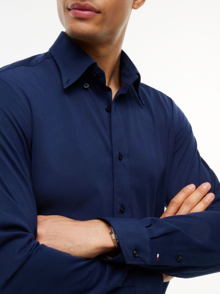 Blue Performance New York Label Slim Fit Jersey Shirt  Men