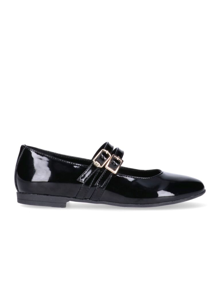 Black Double Straps Ballerinas  Girls