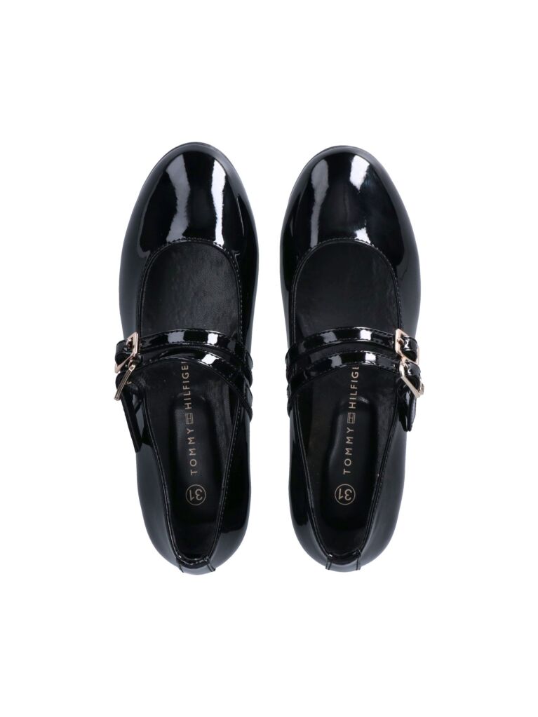 Black Double Straps Ballerinas  Girls