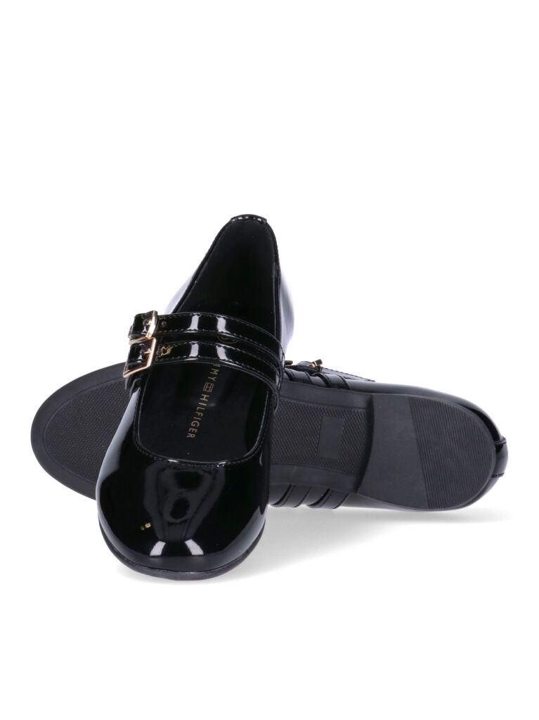 Black Double Straps Ballerinas  Girls