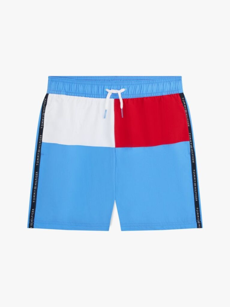 Blue Hilfiger Flag Mid Length Swim Trunks  Boys