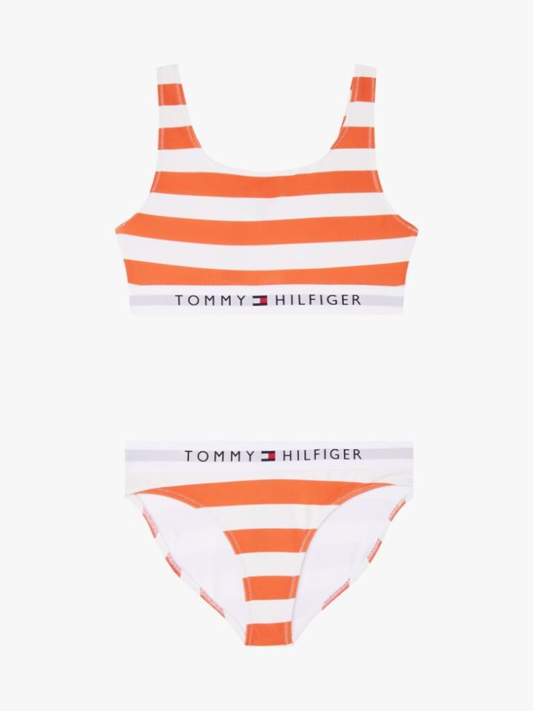 Multi Original Stripe Bralette Bikini Set  Girls