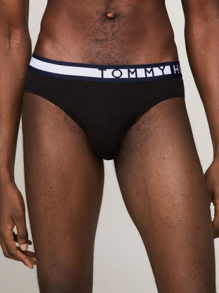 Black 3-Pack Logo Waistband Briefs  Men