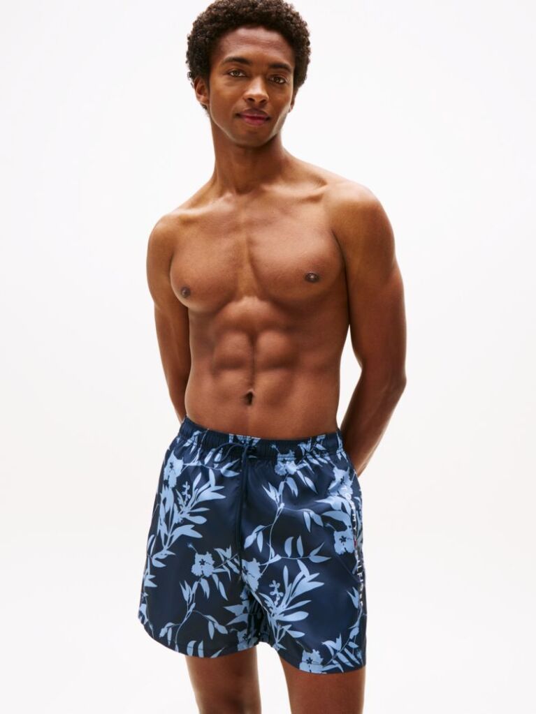 Multi Original Print Mid Length Swim Shorts  Men