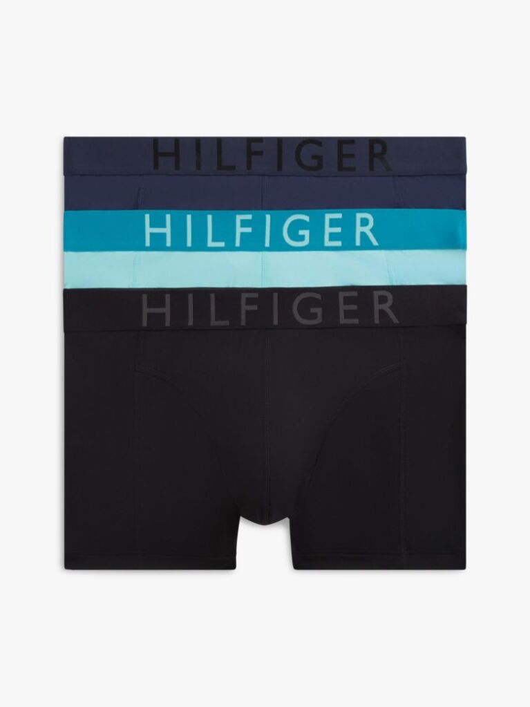 Multi 3-Pack Logo Waistband Cooling Microfibre Trunks  Men