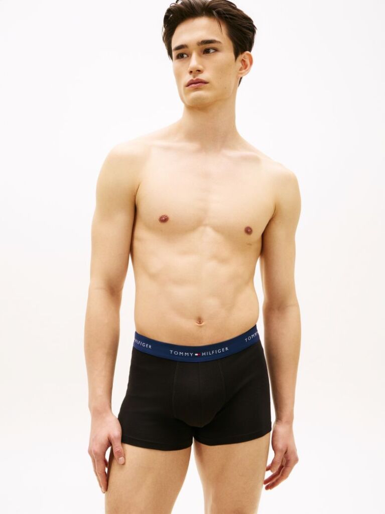 Multi 3-Pack Signature Repeat Logo Waistband Trunks  Men