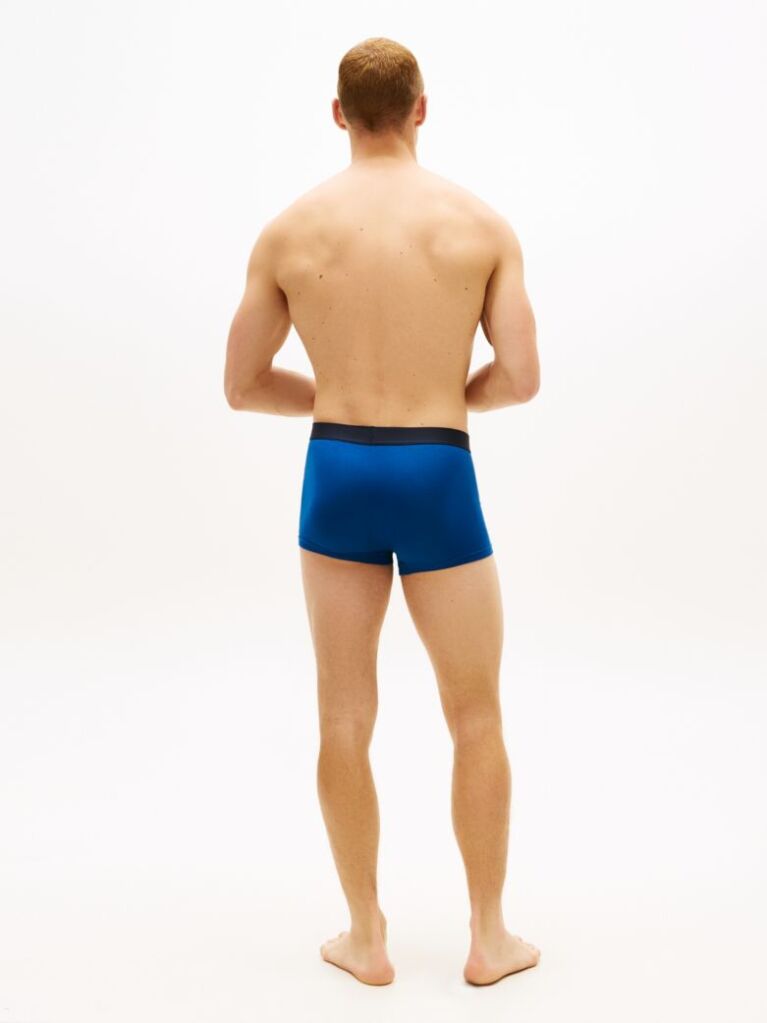 Blue 3-Pack TH Original Logo Waistband Trunks  Men