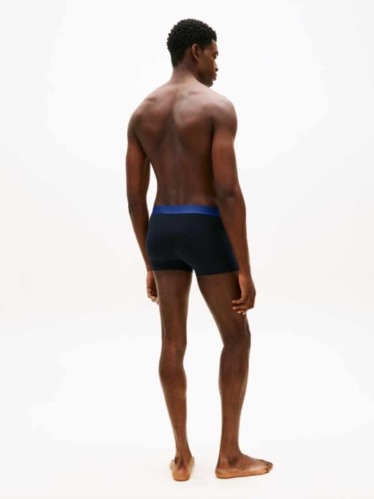 Blue 3-Pack TH Original Logo Waistband Trunks  Men