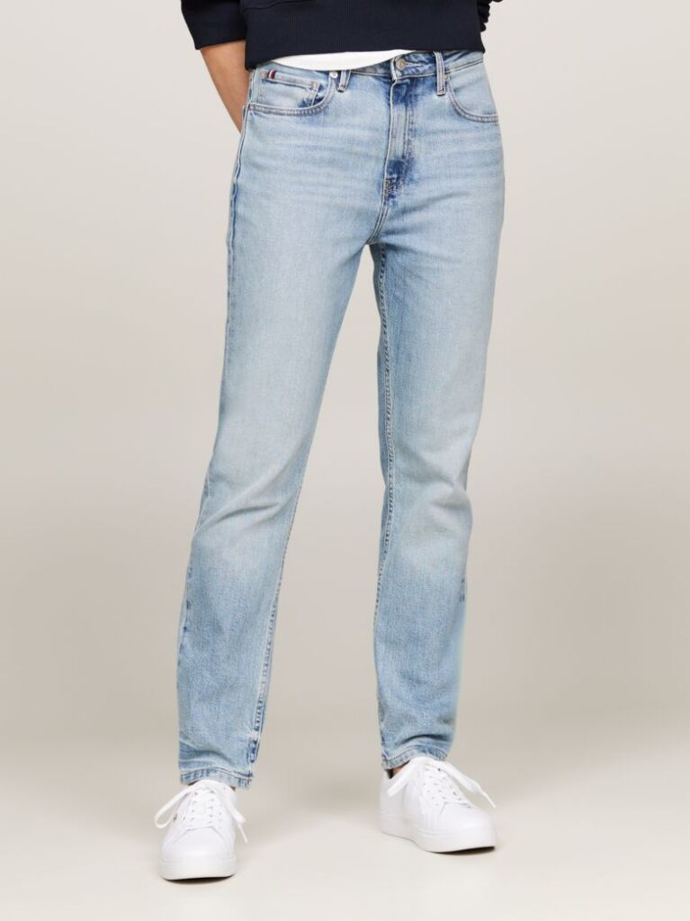 Denim High Rise Slim Faded Cigarette Jeans  Women