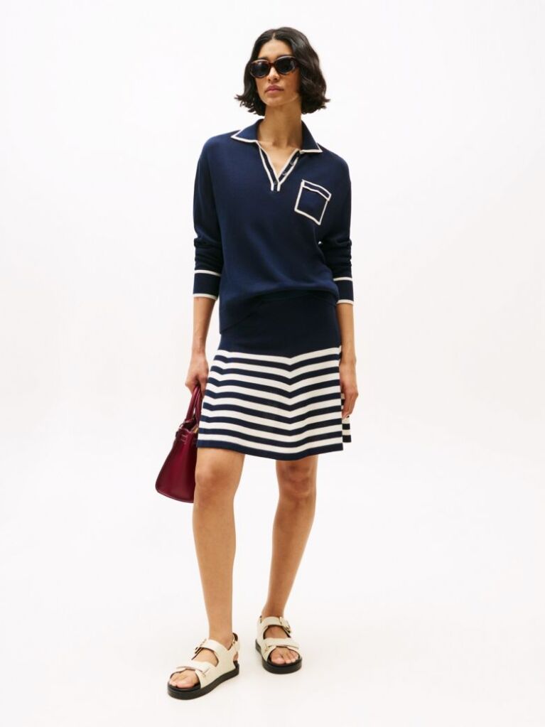 Multi Flared Mini Skirt With Silk  Women