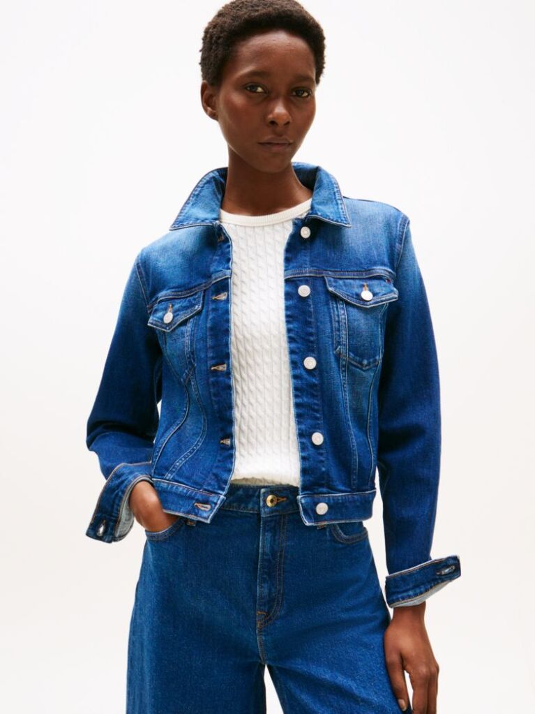 Blue Slim Denim Jacket  Women