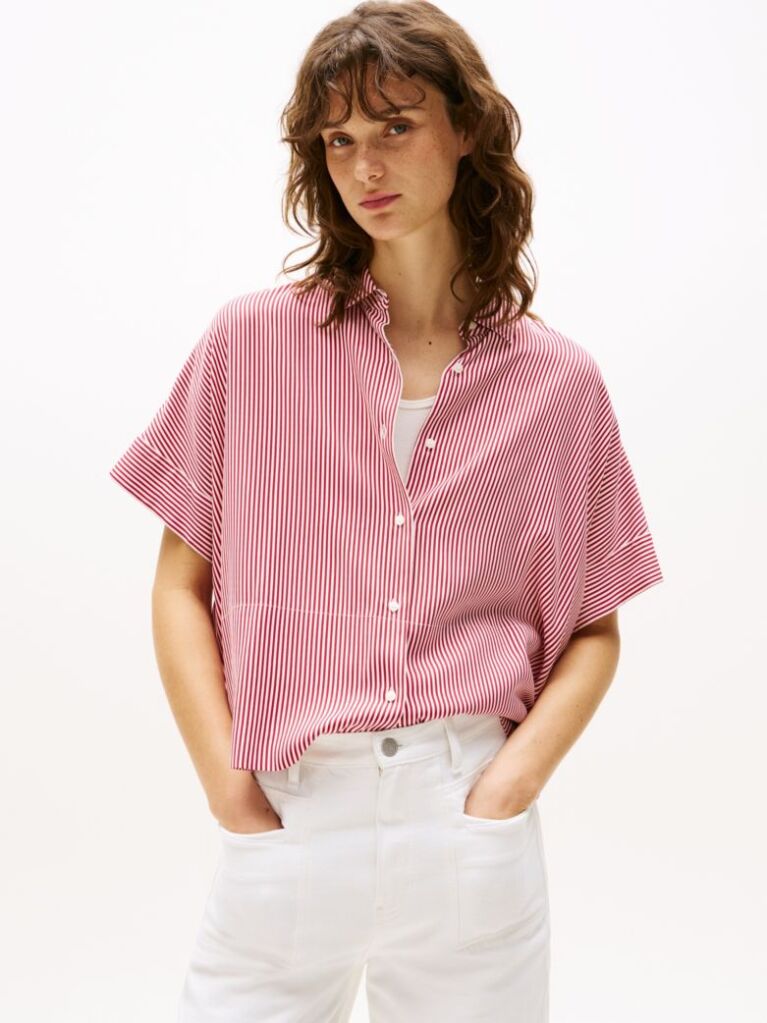 Multi Flag Short Sleeve Shirt  Women