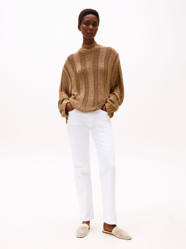 White White Mid Rise Straight Leg Jeans  Women
