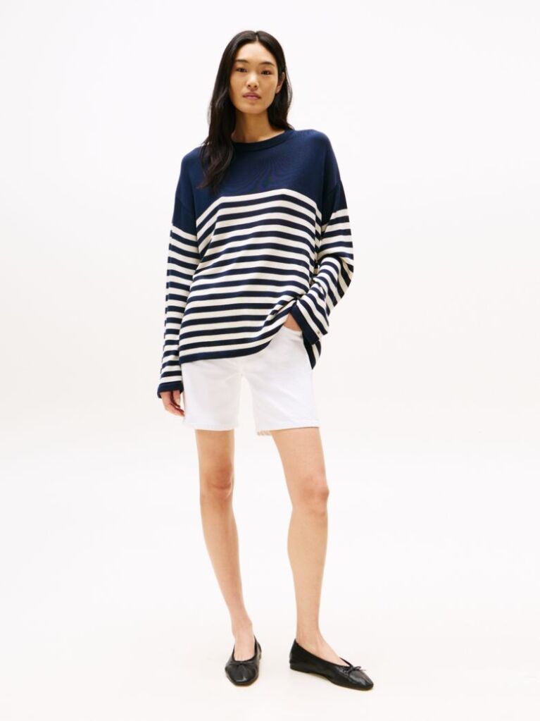 White White Mid Rise Denim Shorts  Women