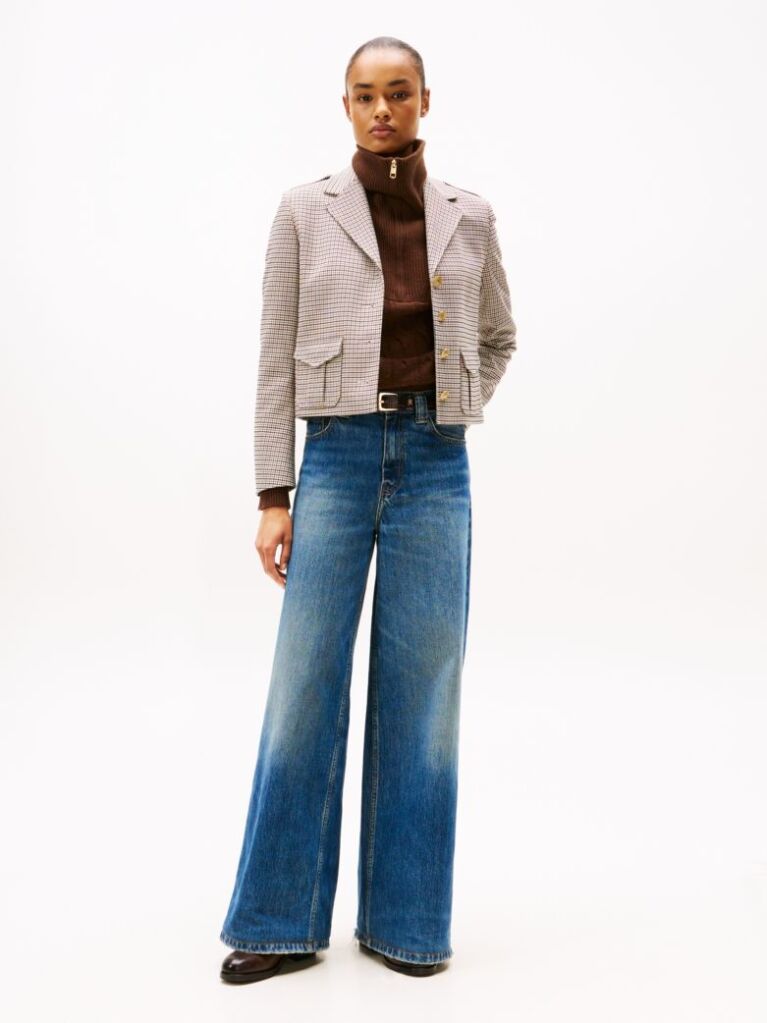 Blue 70s High Rise Wide Leg Jeans  Women