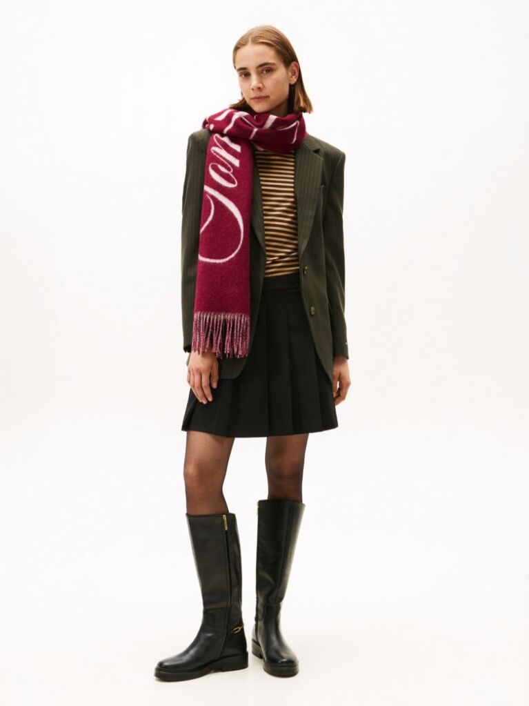 Black Timeless Wool Blend Pleated Mini Skirt  Women