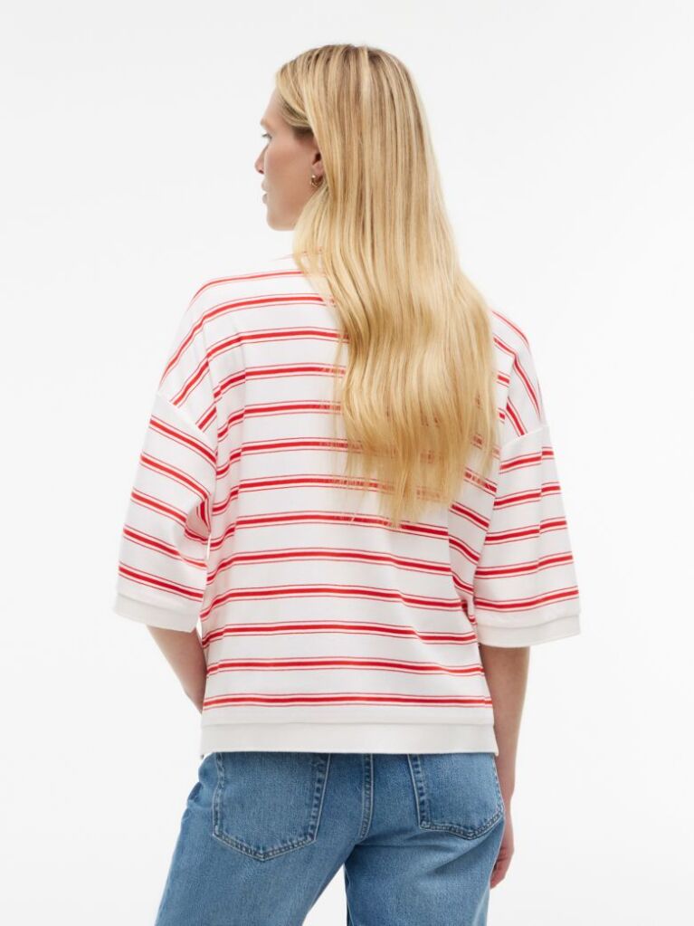 Multi Oversized Fit Stripe Polo Shirt  Women