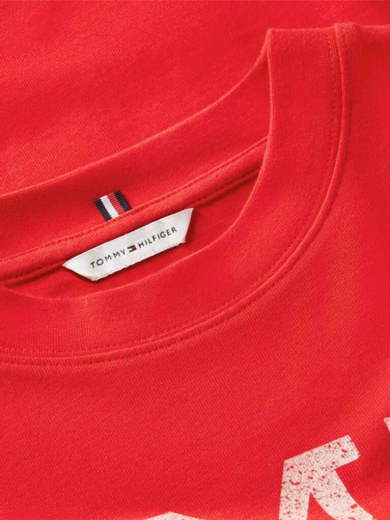 Κόκκινο T-Shirt Oversized Σε Άνετη Γραμμή  Γυναίκες