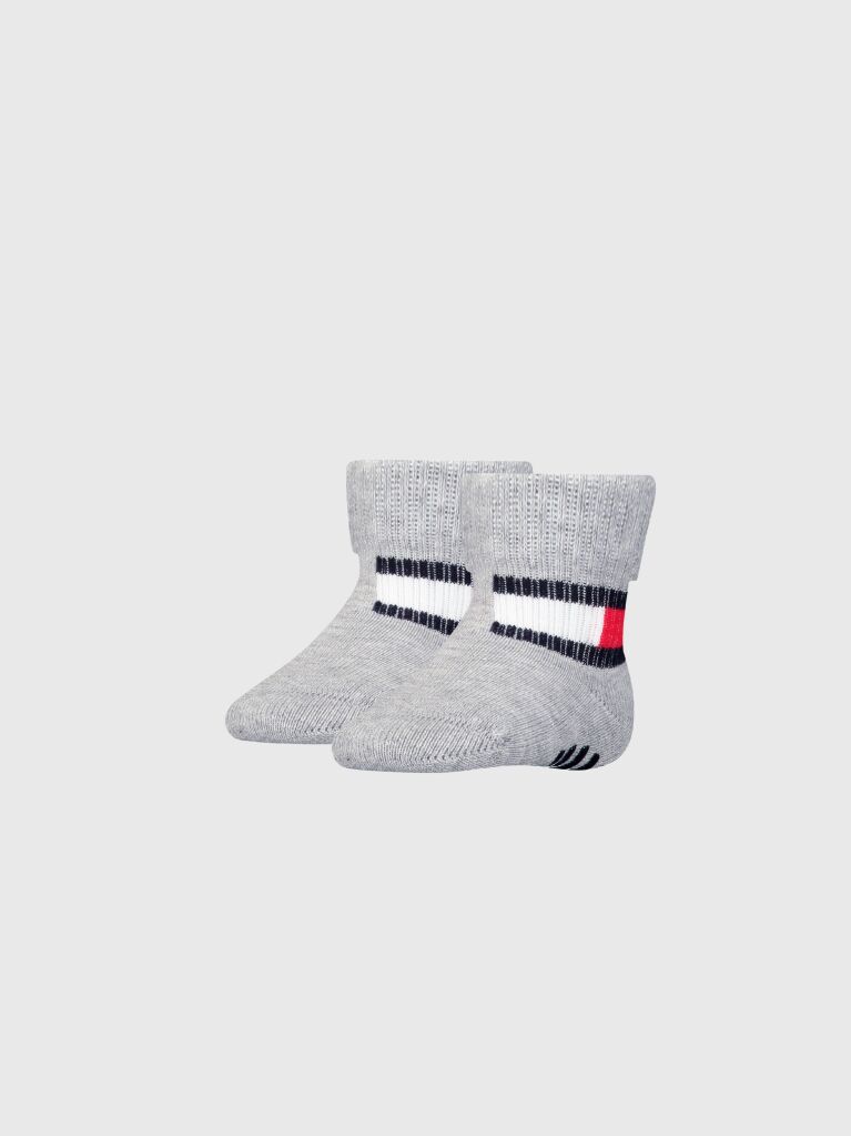 Γκρι Tommy Hilfiger Βρεφικές Κάλτσες 2 Ζεύγη  Βρεφικά