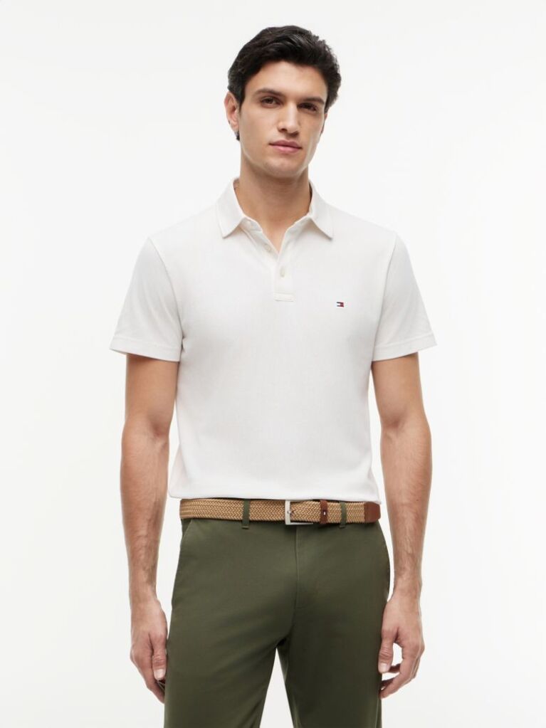 Beige Regular Fit Mesh Jersey Polo Shirt  Men