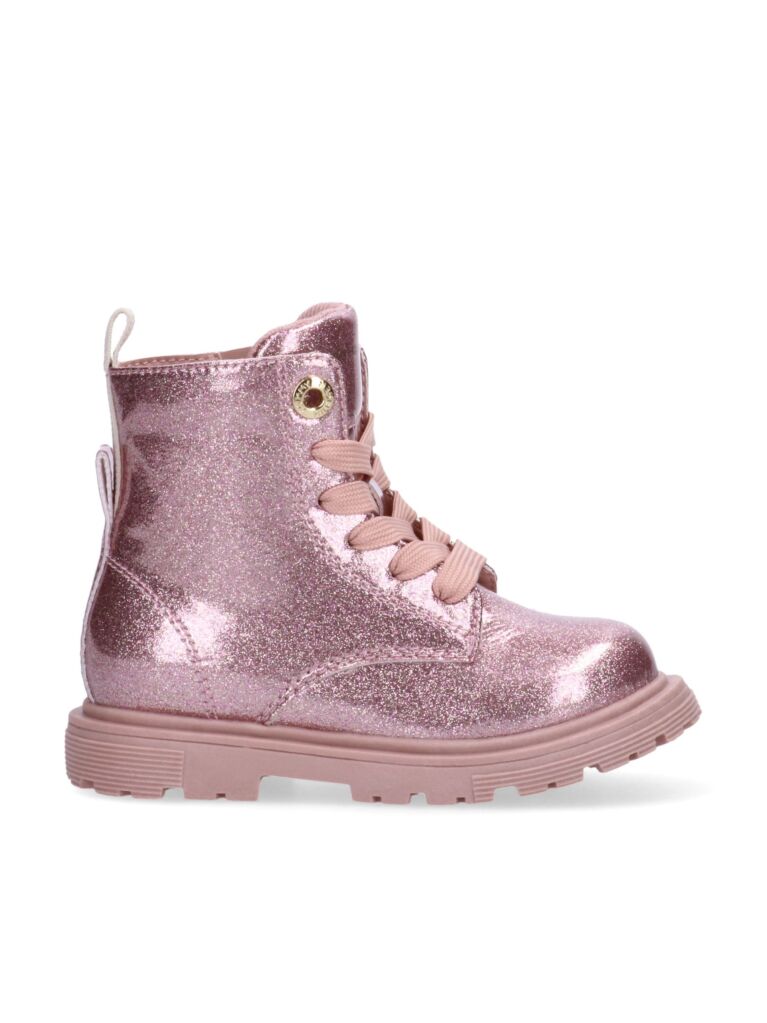 Pink Patent Cleat Lace-Up Boots  Girls