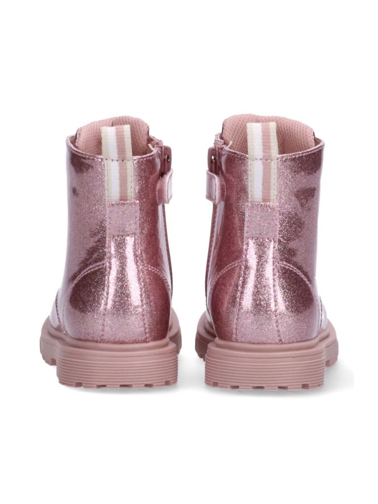 Pink Patent Cleat Lace-Up Boots  Girls