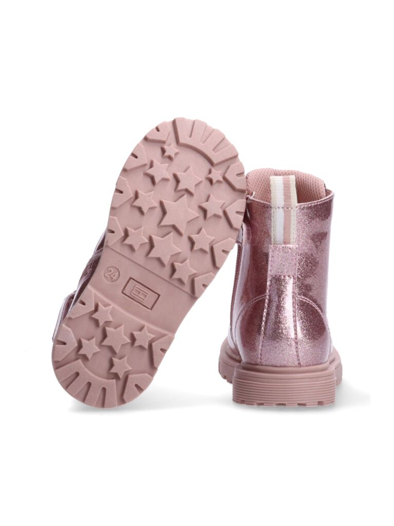 Pink Patent Cleat Lace-Up Boots  Girls