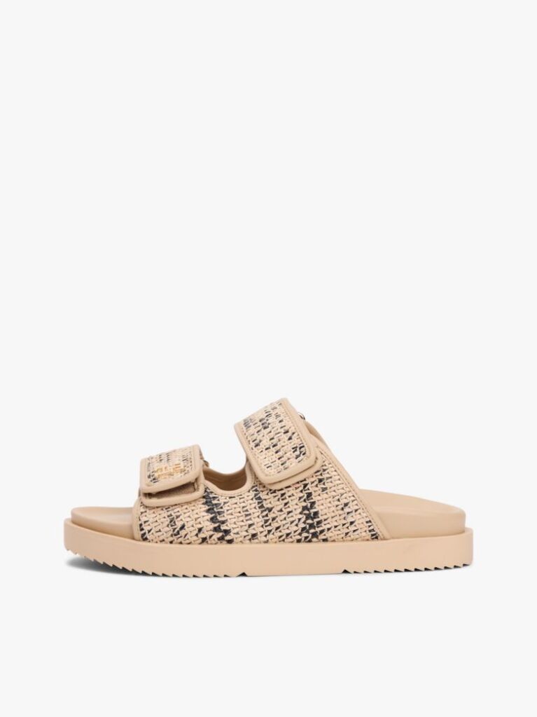 Multi Raffia TH Monogram Double Strap Sandals  Women