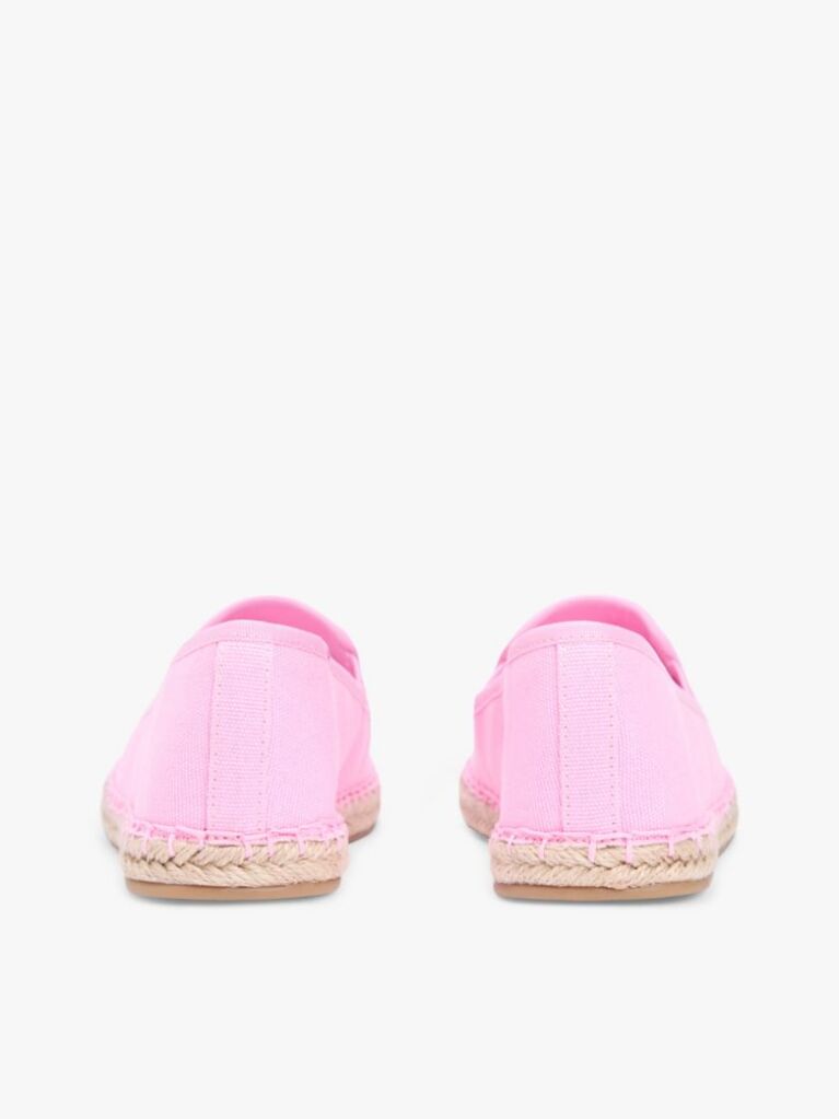 Pink Logo Embroidery Canvas Espadrilles  Women