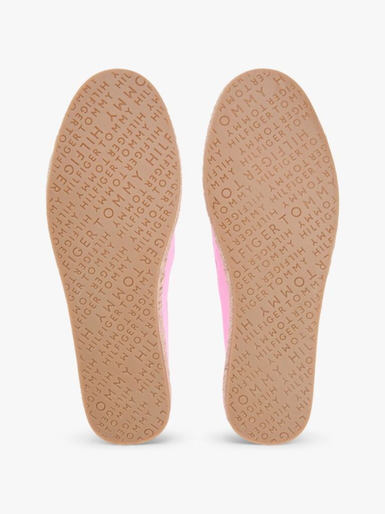 Pink Logo Embroidery Canvas Espadrilles  Women