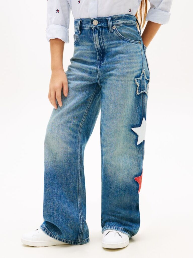 Blue Mabel Star High Rise Wide Leg Jeans  Girls