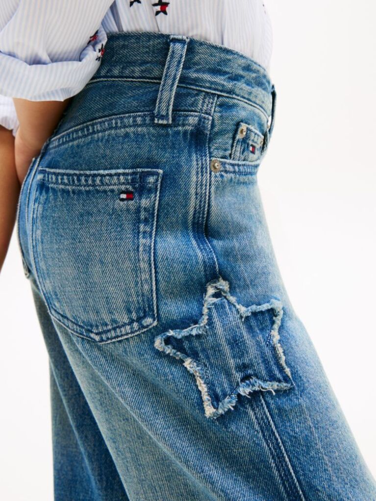 Blue Mabel Star High Rise Wide Leg Jeans  Girls