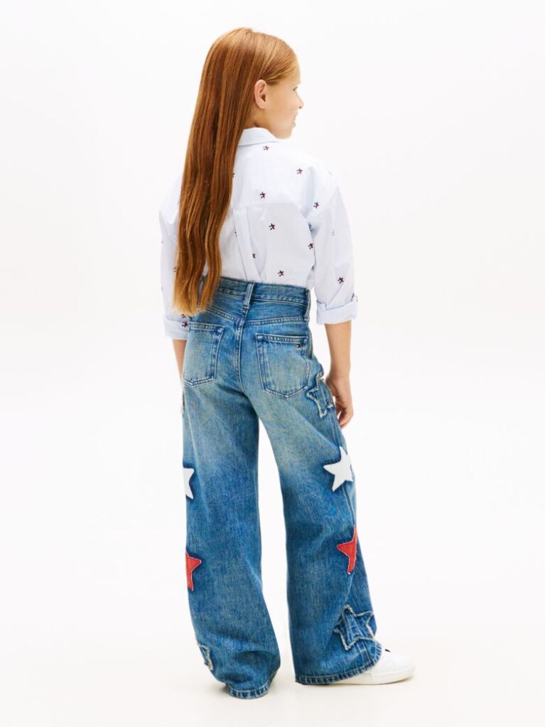 Blue Mabel Star High Rise Wide Leg Jeans  Girls