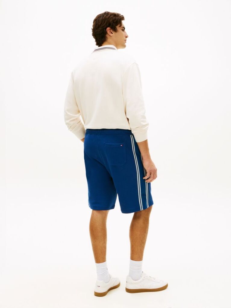Blue Crest Embroidery Lightweight Relaxed Sweat Bermuda Shorts  Men