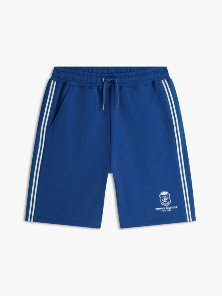 Blue Crest Embroidery Lightweight Relaxed Sweat Bermuda Shorts  Men