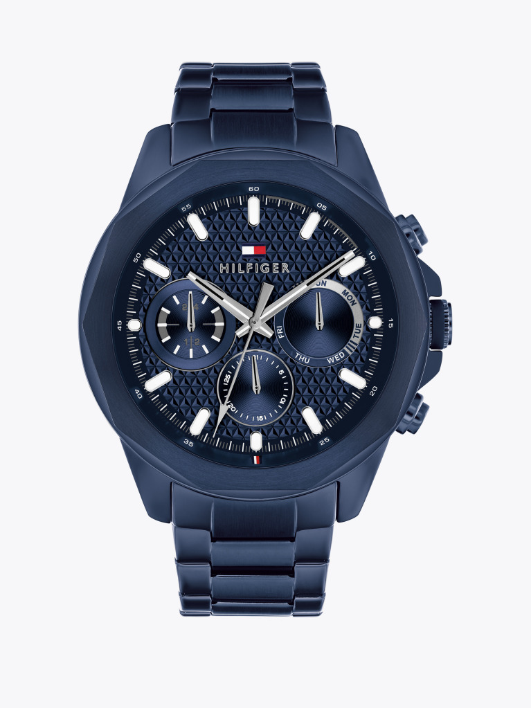 Blue Navy Geometric Dial Watch  Men